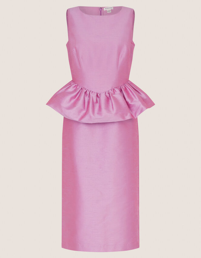 Dahlia Peplum Midi Dress, Purple (LILAC), large