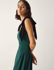 Billi Bow Strap Jersey Midi Dress, Green (GREEN), large