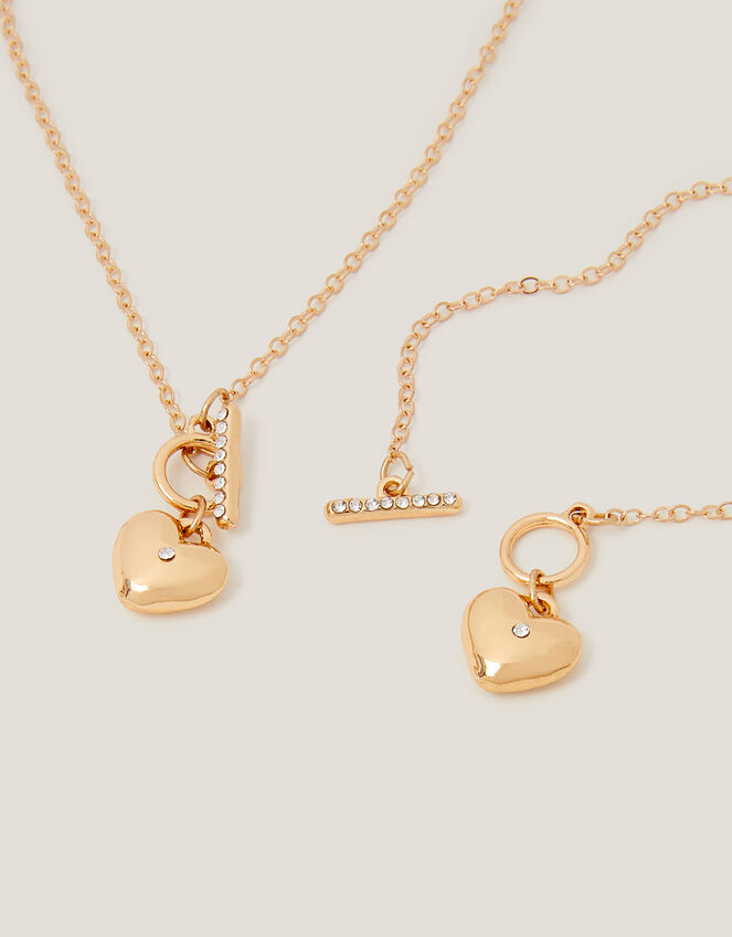 Diamant&eacute; Heart Necklace & Bracelet Set, , large