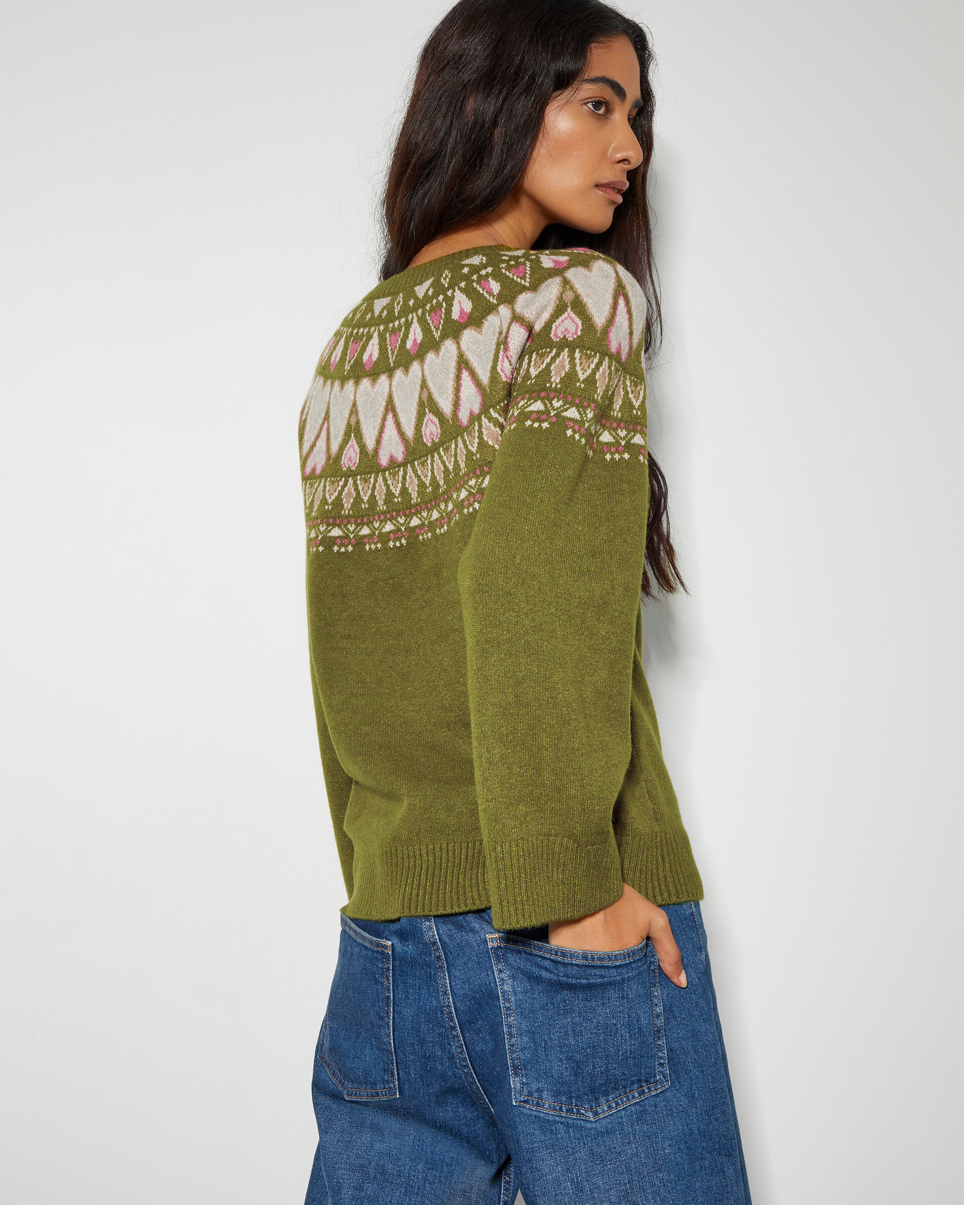 【新品未使用限定値下】Heart Fair Isle Knit Pullover Ravelry: Fairisle Hearts Sweater pattern by Littletheorem