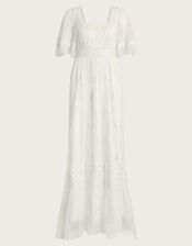 Julita Embroidered Maxi Wedding Dress, Ivory (IVORY), large