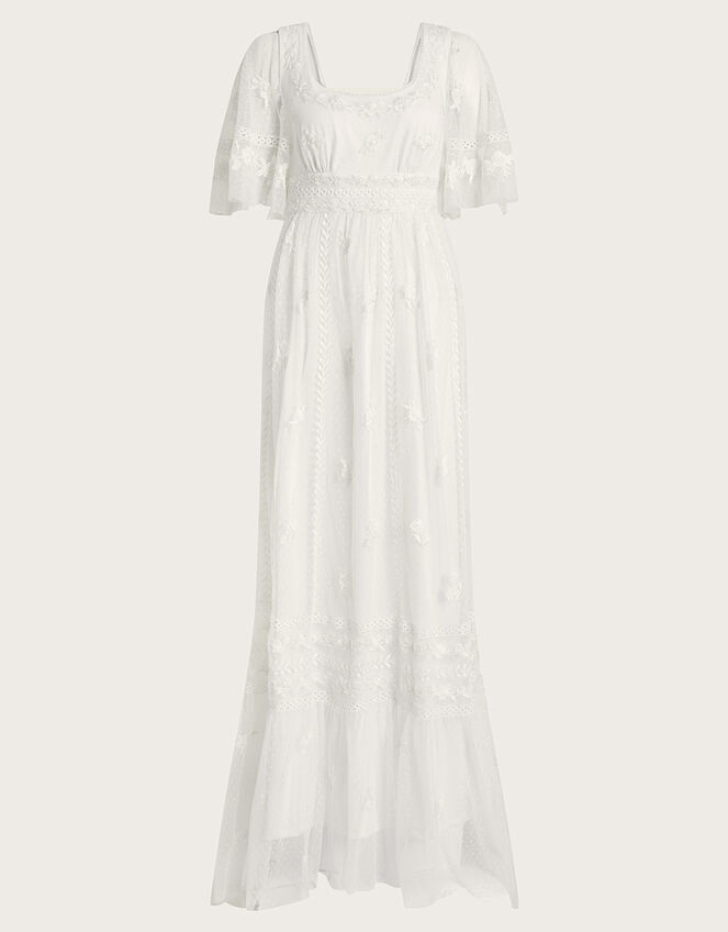 Julita Embroidered Maxi Wedding Dress, Ivory (IVORY), large