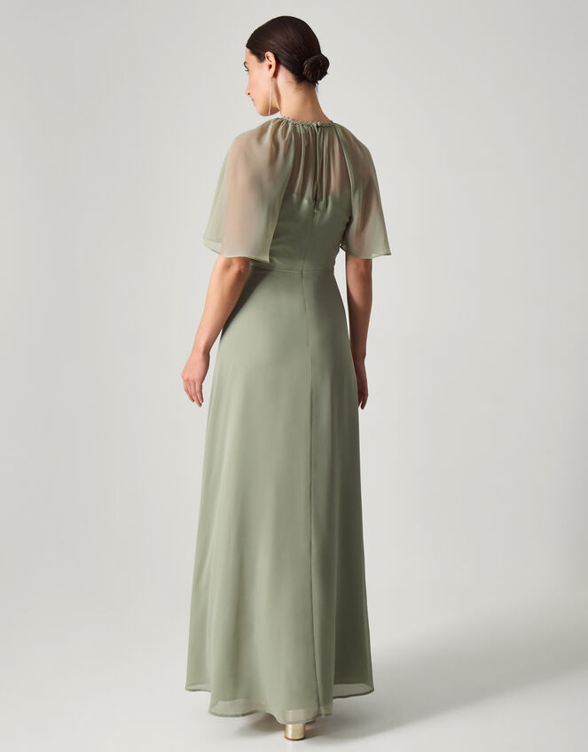 Mona Angel Sleeve Maxi Dress Green