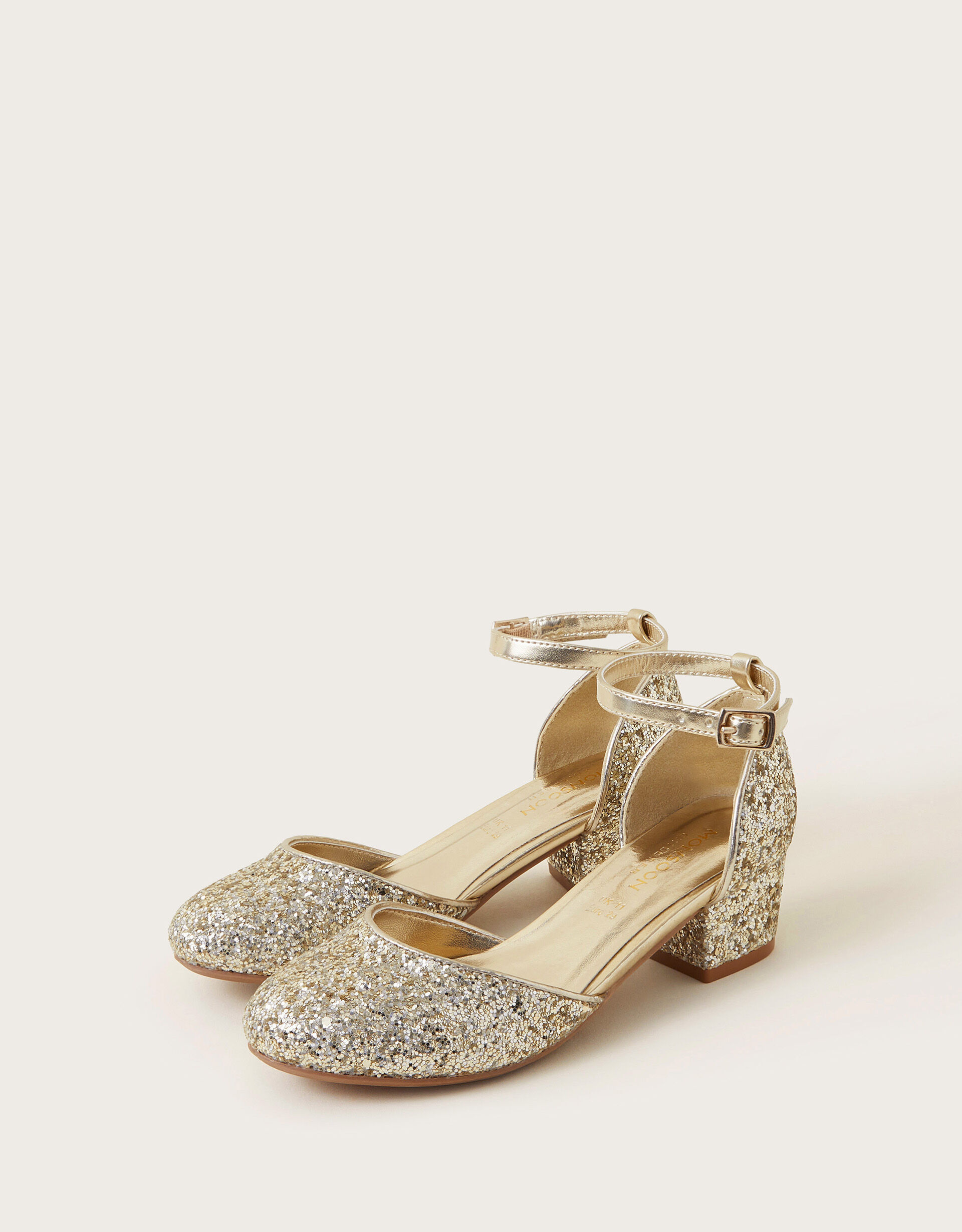 Gold glitter childrens shoes best sale