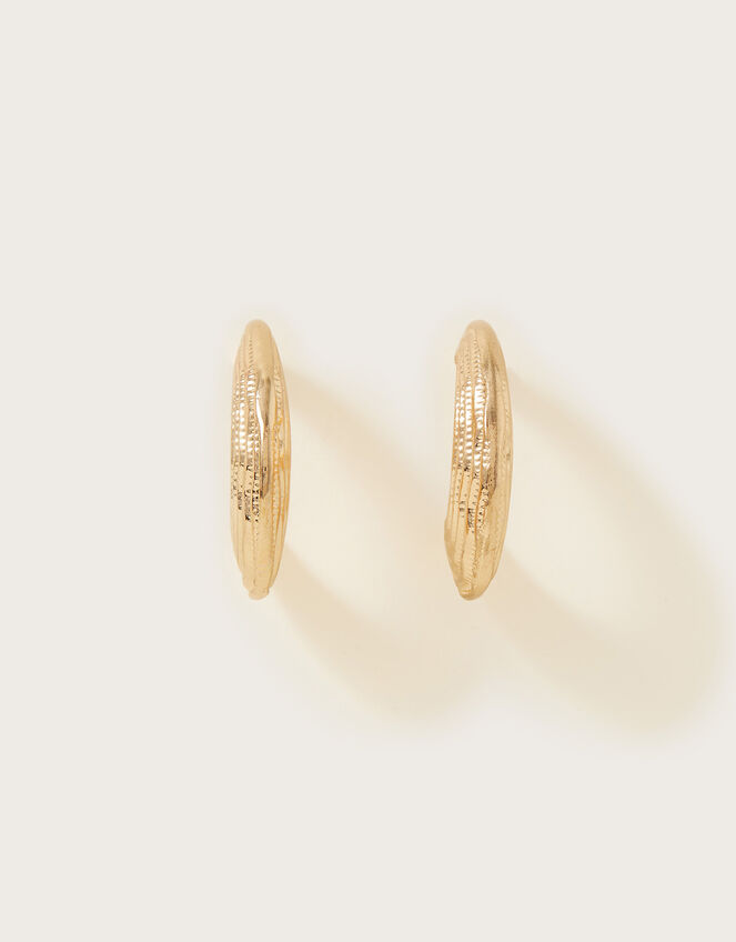 Textured Thick Hoop Earrings, , large