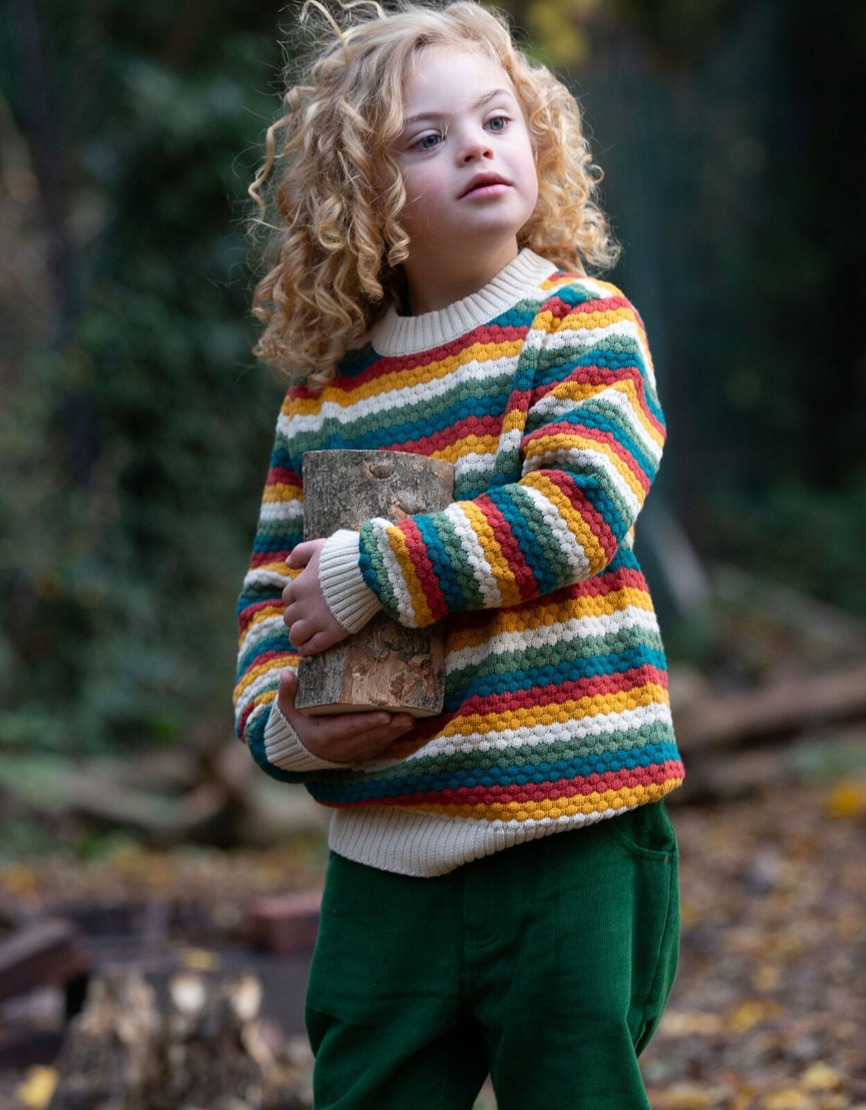 Little Green Radicals Rainbow Stripe Jumper Multi
