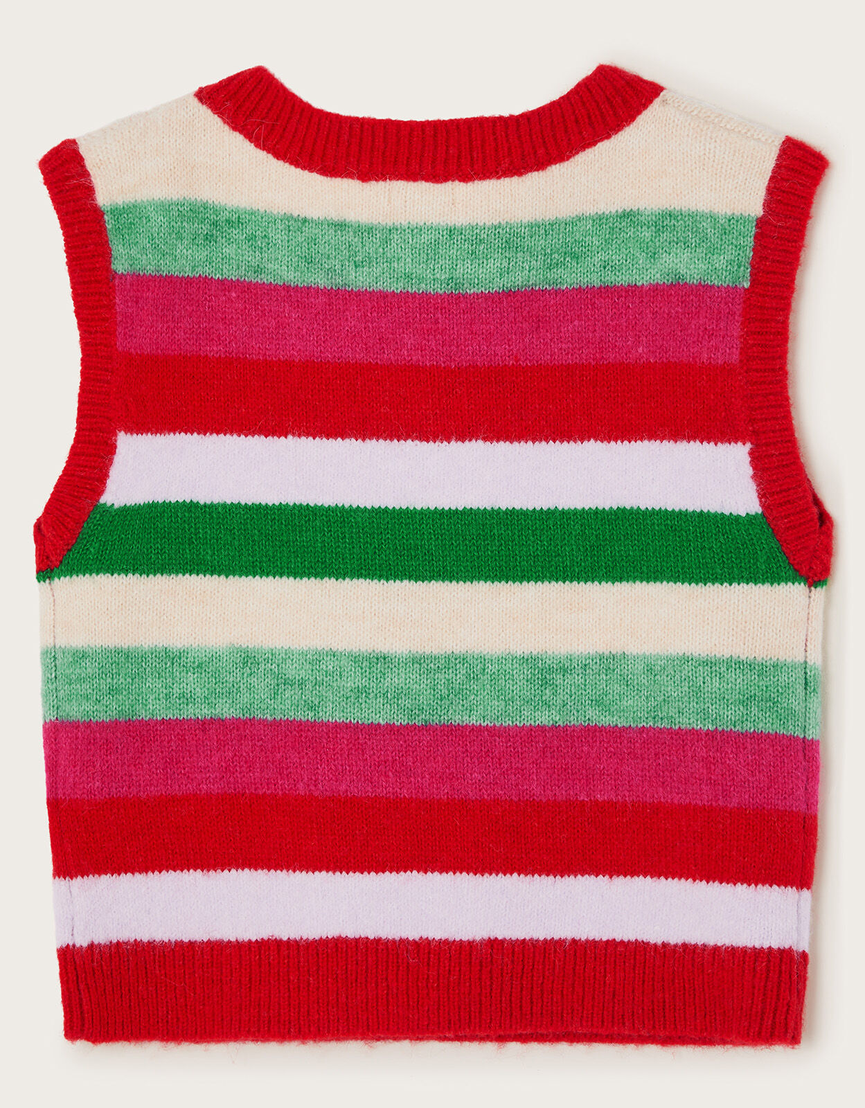 Stripe Sweater Vest Red