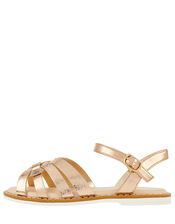 Giya Metallic Sandals, Gold (ROSE GOLD), large