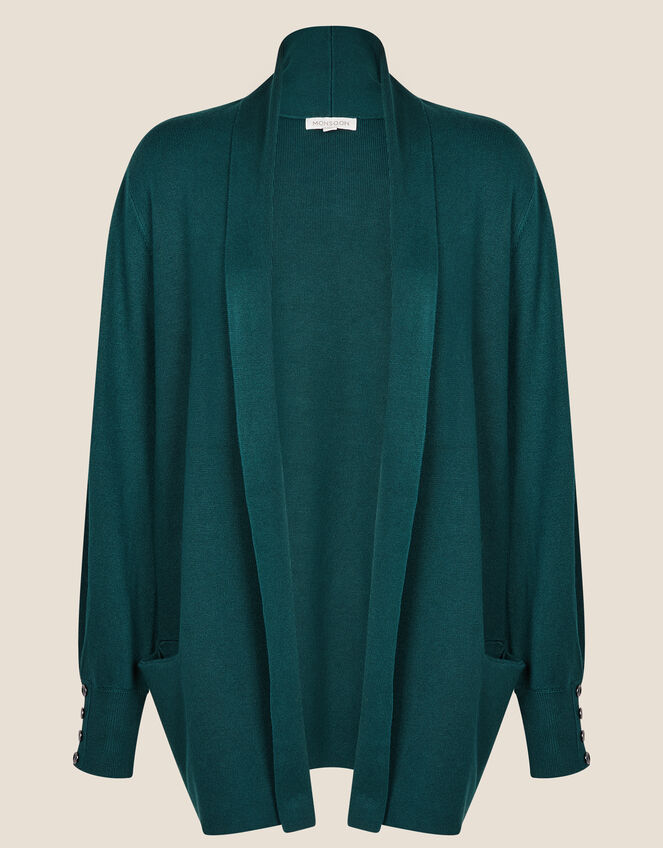 Sandy Shawl Collar Pocket Cardigan, Green (DARK GREEN), large