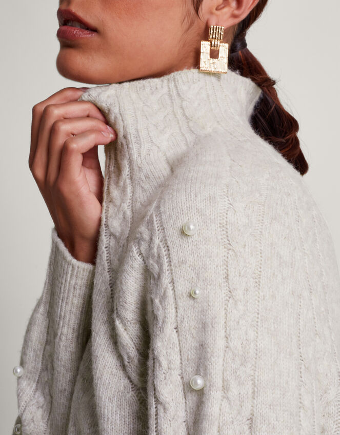 Pearl Cable Jumper, Ivory (IVORY), large