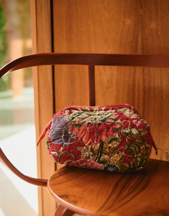 One Hundred Stars Primula Quilted Velvet Pouch, , large