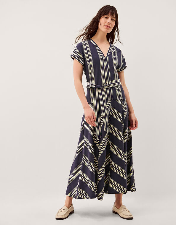 Shilta Stripe Jersey Maxi Dress, Blue (NAVY), large
