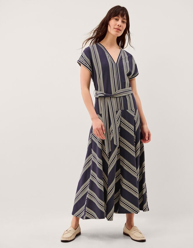 Shilta Stripe Jersey Maxi Dress, Blue (NAVY), large