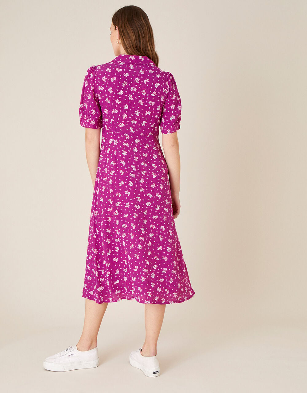 Tie Detail Shirt Dress Pink Striped main image 0