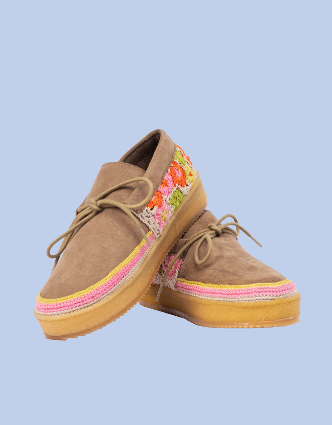 Laidback London Komo Suede Moccasins, Multi (MULTI), large