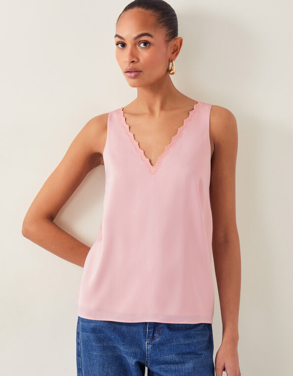 Heidi Satin Cami Top, Pink (BLUSH), large