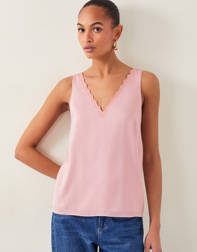 Heidi Satin Cami Top Pink