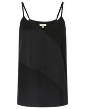 Satin Cami Top with LENZING™ ECOVERO™ , Black (BLACK), large