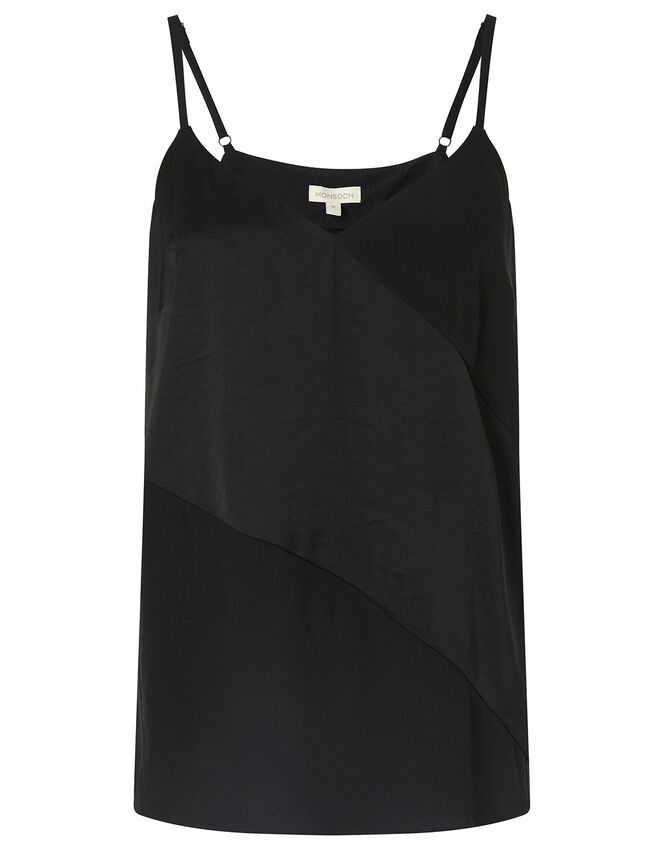 Satin Cami Top with LENZING™ ECOVERO™ , Black (BLACK), large