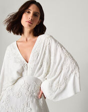 Camilla Embroidered Maxi Wedding Dress, Ivory (IVORY), large