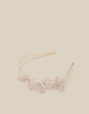 Rhinestone Butterfly Metal Headband, , large