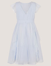 Pennie Embellished Ruffle Party Dress, Blue (PALE BLUE), large