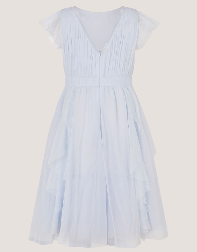 Pennie Embellished Ruffle Party Dress, Blue (PALE BLUE), large