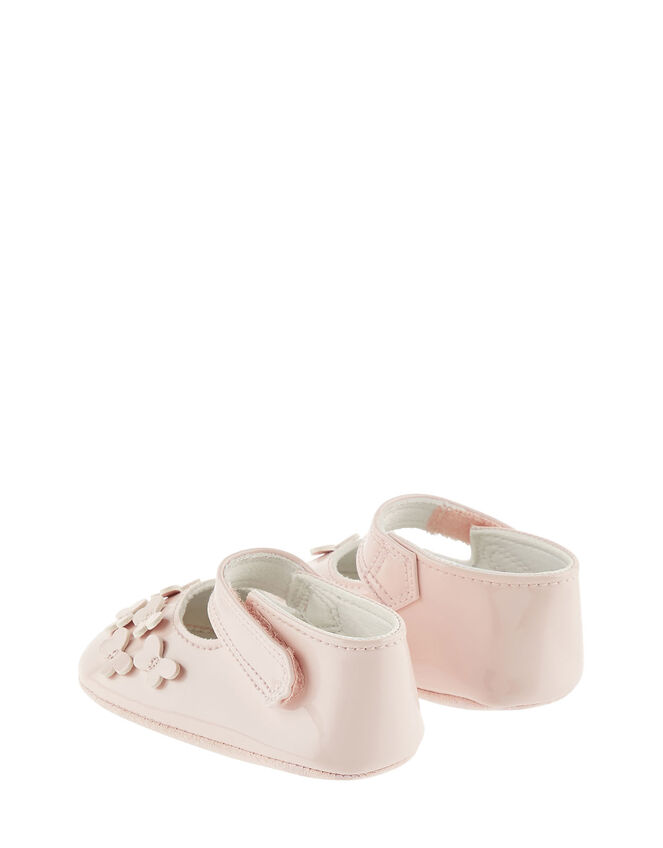 Baby Patent Butterfly Booties, Pink (PALE PINK), large