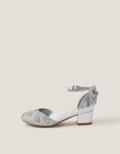 Embellished Metallic Two Part Heels, Silver (SILVER), large