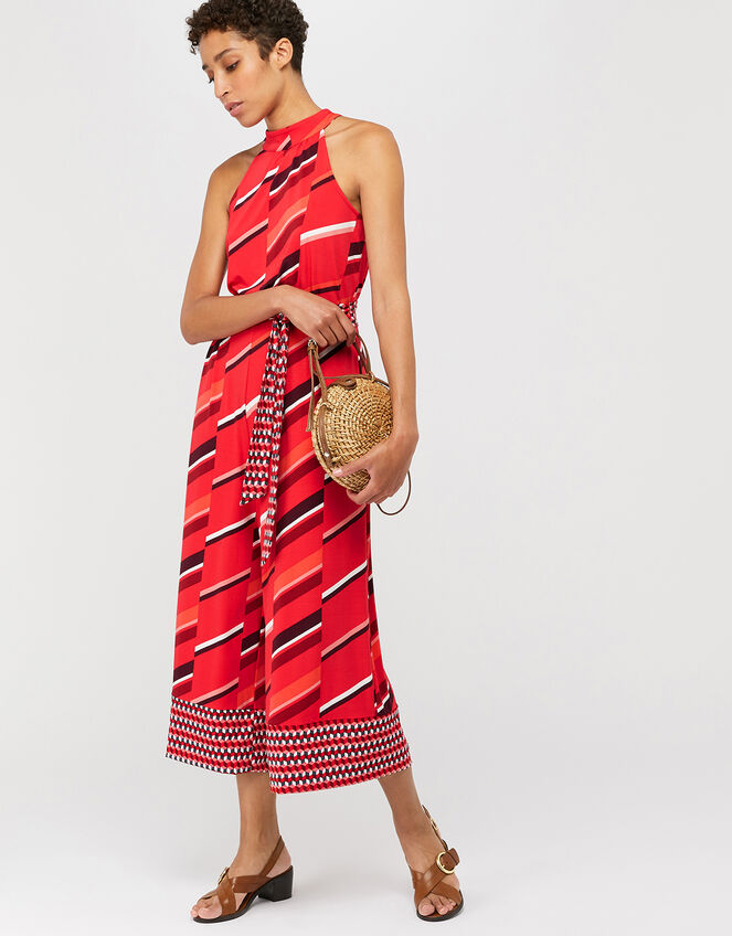 Gina Jersey Print Jumpsuit, Red (RED), large