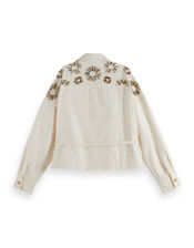 Scotch & Soda Embellished Belted Shacket, Ivory (IVORY), large