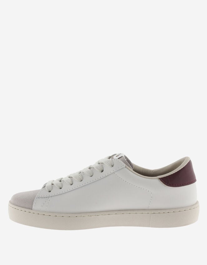 Victoria Berlin Leather & Suede Trainers, Red (BURGUNDY), large