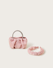 Organza Bag and Ruffle Headband Set, , large