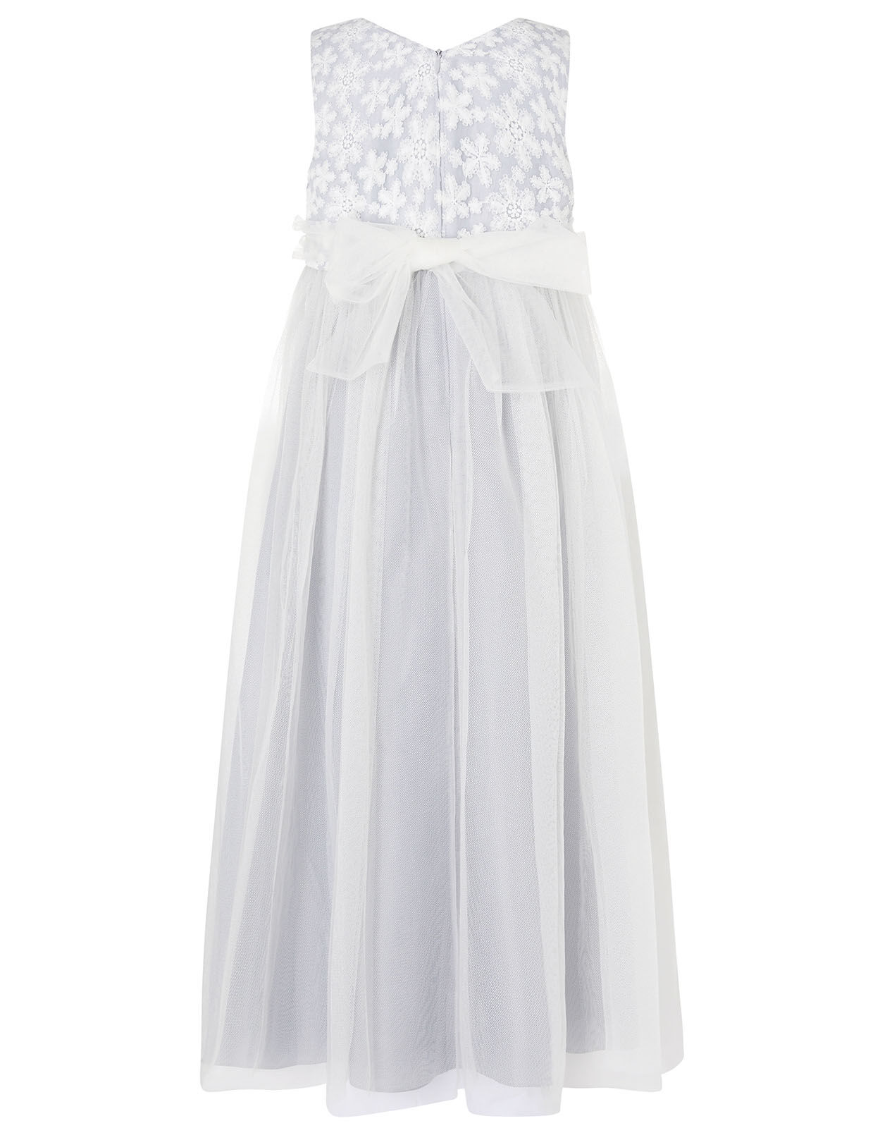 Monsoon grey flower girl dress clearance