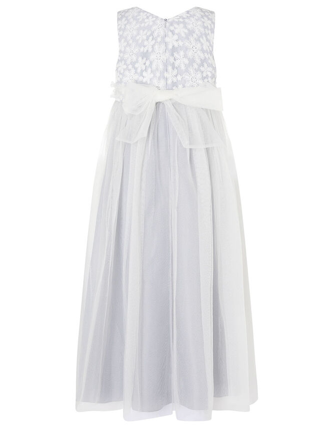Floral Lace Maxi Dress, Grey (GREY), large