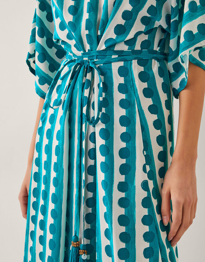Indah Print Kaftan Dress Blue