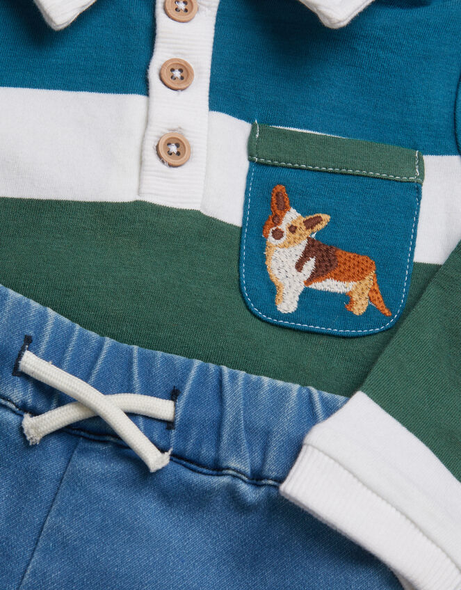 Baby Digby Polo & Jogger Set, Blue (NAVY), large