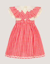 Baby Butterfly Gingham Top & Pinafore Dress Set, Pink (PINK), large