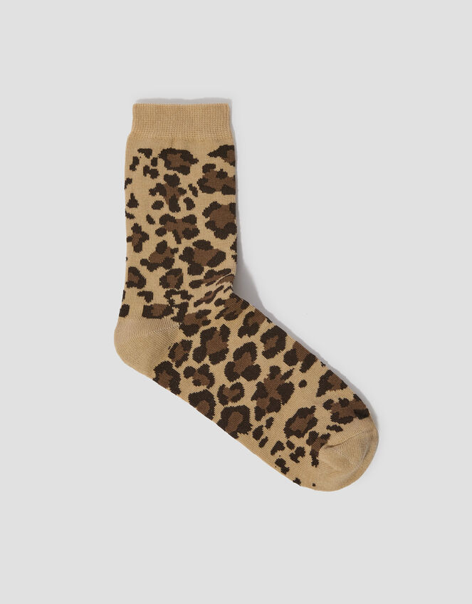Leopard Print Socks, , large