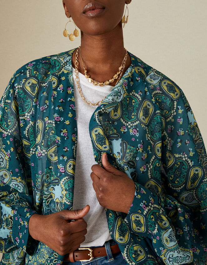 Medallion Print Cover Up in Recycled Polyester, , large