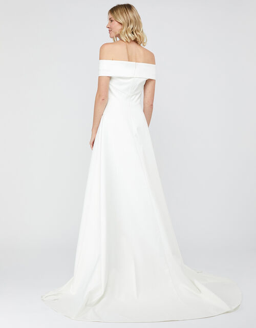 Monsoon – Hannah Bardot Satin Bridal Dress Ivory Robes de mariée à moins de 500 euros MONSOON