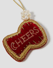 Champagne Cork Christmas Tree Decoration, , large