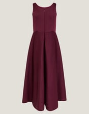 Sleeveless Sequin Prom Dress, Red (BERRY), large