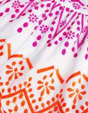 Embroidered Scallop Shorts, White (WHITE), large