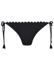 Maria Scalloped Tie Bikini Pants , Black (BLACK), large