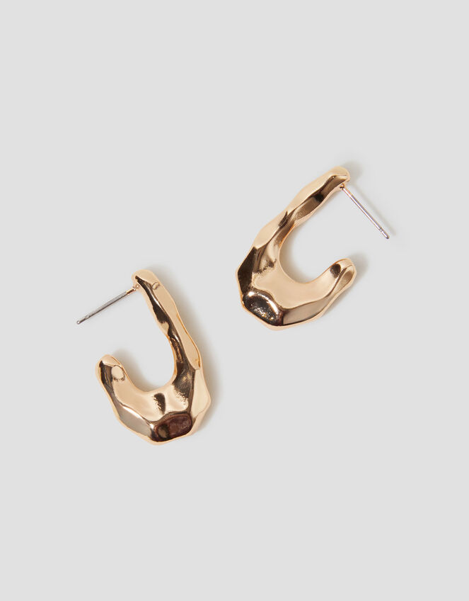 Molten Metal Hoop Earrings main image 1