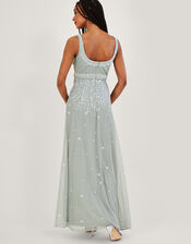 Eugiene Embroidered Maxi Dress, Green (SAGE), large