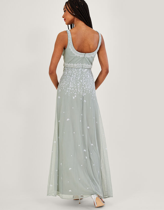 Eugiene Embroidered Maxi Dress, Green (SAGE), large