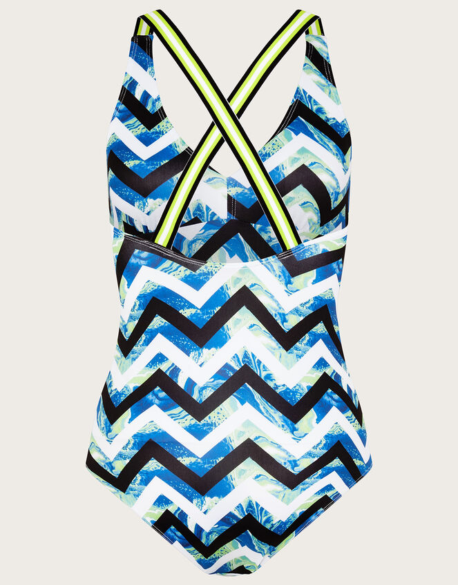Chevron Marble Swimsuit, Multi (MULTI), large