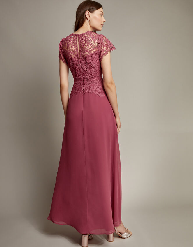 Monica Lace Maxi Dress, DARK PINK, large